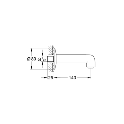 Grohe Bauclassic Çıkış Ucu - 13258000 - 2