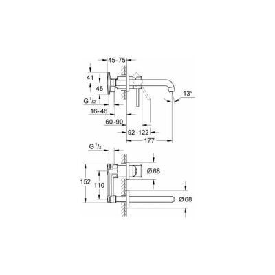 Grohe BauClassic İki Delikli Lavabo Bataryası - 20292000 - 2