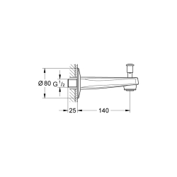 Grohe Baucontemporary Çıkış Ucu - 13254000 - 2