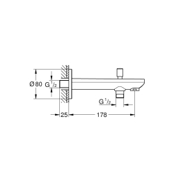 Grohe Baucontemporary Yön Değiştiricili Çıkış Ucu - 13390000 - 2