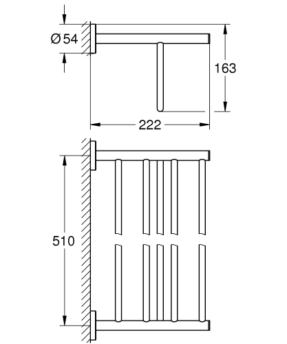 Grohe Baucosmopolitan Banyo Havluluğu - 40462001 - 3
