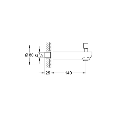 Grohe Baucosmopolitan Çıkış Ucu - 13257000 - 2