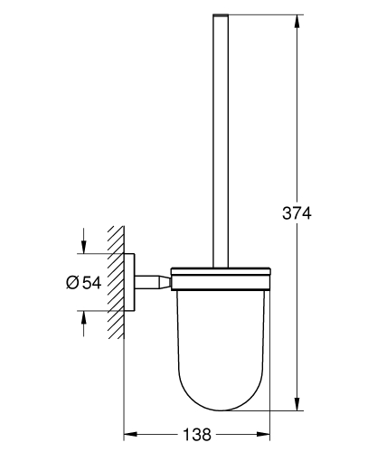 Grohe Baucosmopolitan Tuvalet Fırçası Seti - 40463001 - 3