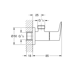Grohe Bauedge Ara Musluk 1/2