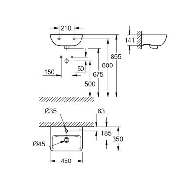 Grohe Bauedge Ceramic - 39806000 - 2