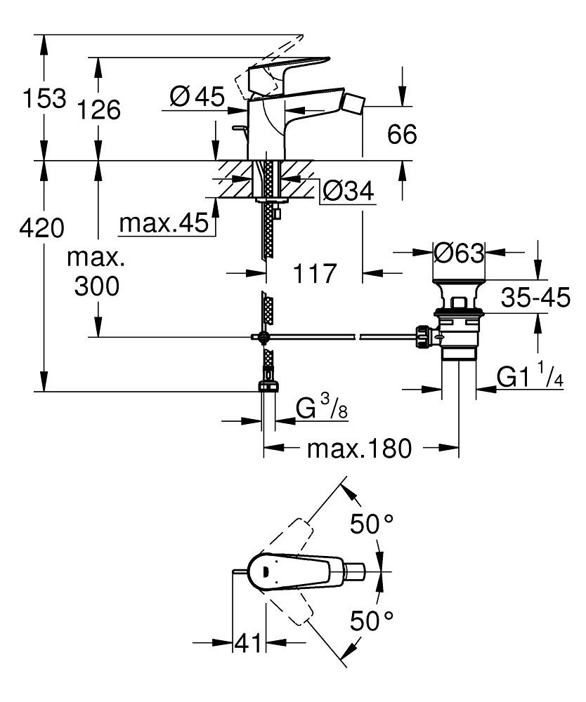 Grohe Bauedge Tek Kumandalı Bide Bataryası - 23331001 - 5