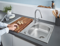 Grohe Bauedge Tek Kumandalı Eviye Bataryası - 31367000 - 3