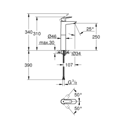 Grohe Bauedge Tek Kumandalı Lavabo Bataryası
Xl-Boyut - 23761000 - 2