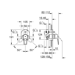 Grohe Bauloop Tek Kumandalı Banyo Bataryası - 29041001 