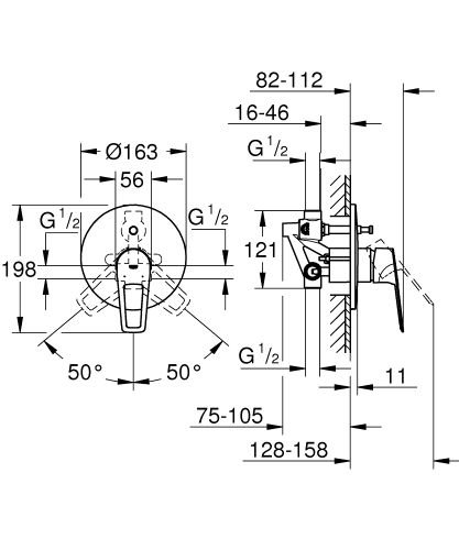 Grohe Bauloop Tek Kumandalı Banyo Bataryası - 29081001 - 5