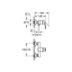 Grohe Bauloop Tek Kumandalı Duş Bataryası - 23634000 - 2