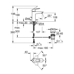 Grohe Bauloop Tek Kumandalı Lavabo Bataryası
M-Boyut - 23762000 - 2