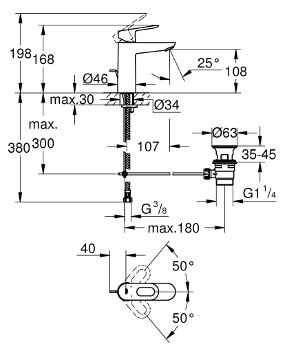 Grohe Bauloop Tek Kumandalı Lavabo Bataryası
M-Boyut - 23762000 - 3