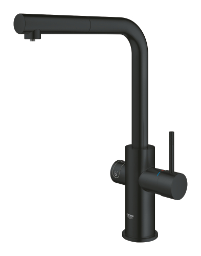 Grohe Blue Home Arıtmalı İçme Suyu ve Soda Yapan Spiralli Eviye Bataryası Seti, Kadife Siyah - 31539KS0 - 4