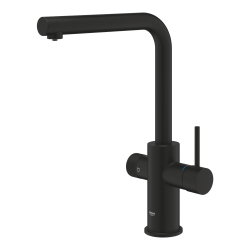 Grohe Blue Pure Minta Arıtma Çıkışlı Spiralli Eviye Bataryası, Hayalet Siyah - 30590KF0 - 2