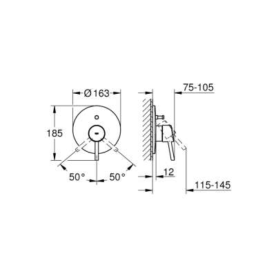 Grohe Concetto Ankastre Banyo/Duş Bataryası - 19346001 - 2