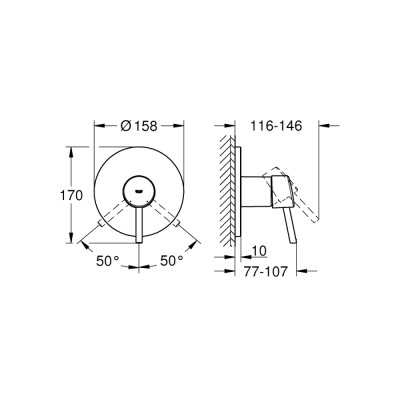 Grohe Concetto Ankastre Duş Bataryası - 24053001 - 2