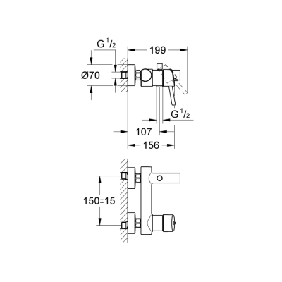 Grohe Concetto Tek Kumandalı Banyo Bataryası - 32211001 - 2