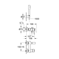 Grohe Concetto Tek Kumandalı Banyo Bataryası - 32212001 - 2