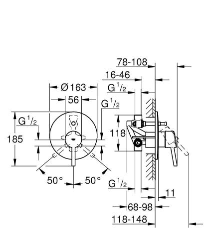 Grohe Concetto Tek Kumandalı Banyo Bataryası - 32214001 - 4