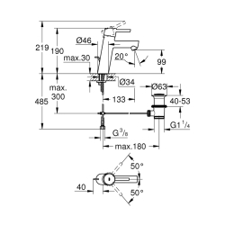 Grohe Concetto Tek Kumandalı Lavabo Bataryası
M-Boyut - 23450001 - 2