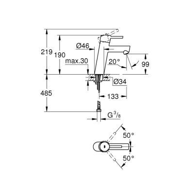 Grohe Concetto Tek Kumandalı Lavabo Bataryası
M-Boyut - 23451001 - 2