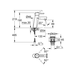 Grohe Concetto Tek Kumandalı Lavabo Bataryası
M-Boyut - 23932001 - 2