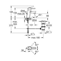 Grohe Concetto Tek Kumandalı Lavabo Bataryası
S-Boyut - 32204001 - 2