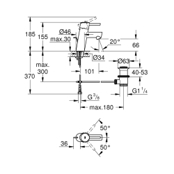 Grohe Concetto Tek Kumandalı Lavabo Bataryası
S-Boyut - 3220410E - 2