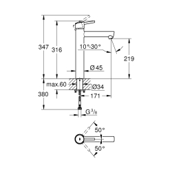 Grohe Concetto Tek Kumandalı Lavabo Bataryası
Xl-Boyut - 23920001 - 2