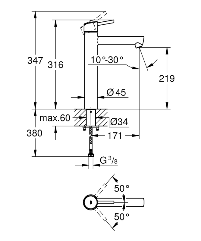 Grohe Concetto Tek Kumandalı Lavabo Bataryası
Xl-Boyut - 23920001 - 4