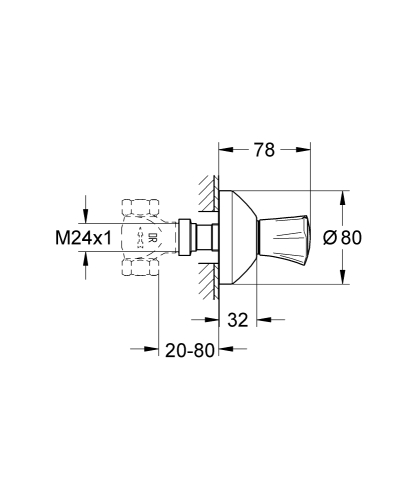 Grohe Costa L Ankastre Stop Valf - 19809001 - 3