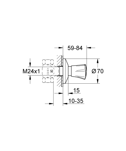 Grohe Costa L Ankastre Stop Valf - 19854001 - 3