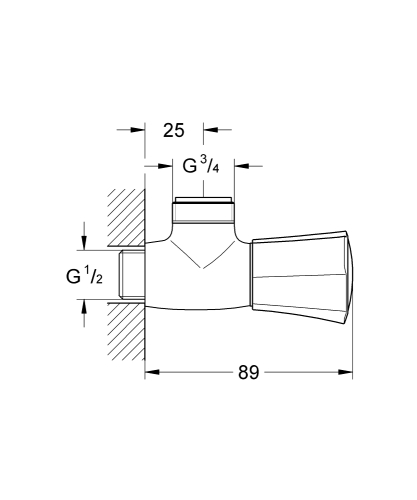 Grohe Costa L Bibtap Duş, 1/2" - 26010001 - 3