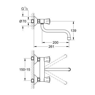 Grohe Costa L Duvardan Eviye Bataryasi 1/2