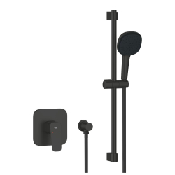Grohe Cubeo Ankastre Duş Bataryası ve Sürgülü El Duşu Seti, Mat Siyah - 1053352430 - 1