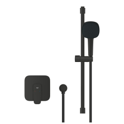 Grohe Cubeo Ankastre Duş Bataryası ve Sürgülü El Duşu Seti, Mat Siyah - 1053352430 - 2