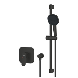 Grohe Cubeo Ankastre Duş Bataryası ve Sürgülü El Duşu Seti, Mat Siyah - 1053352430 - 3