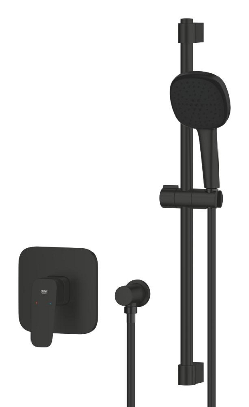 Grohe Cubeo Ankastre Duş Bataryası ve Sürgülü El Duşu Seti, Mat Siyah - 1053352430 - 3