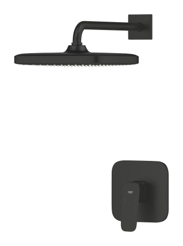 Grohe Cubeo Ankastre Duş Bataryası ve Tepe Duşu Seti, Mat Siyah - 1053342430 - 3