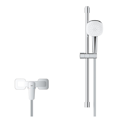 Grohe Cubeo Duş Bataryası ve Sürgülü El Duşu Seti - 1018250000 - 2