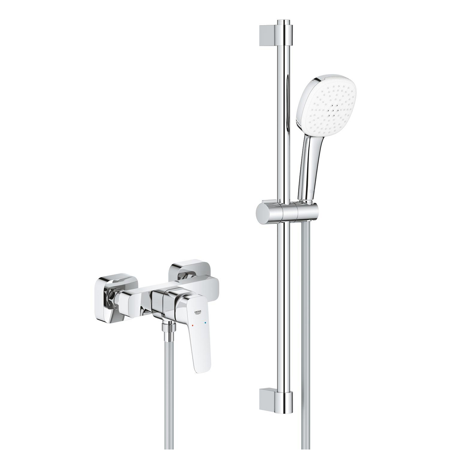 Grohe Cubeo Duş Bataryası ve Sürgülü El Duşu Seti - 1018250000 - 2