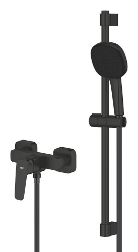 Grohe Cubeo Duş Bataryası ve Sürgülü El Duşu Seti, Mat Siyah - 1018252430 - 3