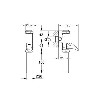 Grohe Dal-Klozet İçin Otomatik Yıkama Valfi - 37139000 - 2