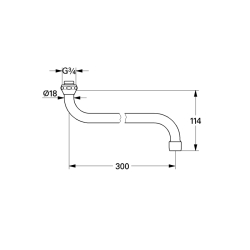 Grohe Döner Boru Çıkış Ucu - 13017000 - 2