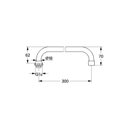 Grohe Döner Boru Çıkış Ucu - 13034000 - 2
