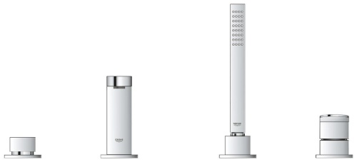 Grohe Dört delikli Küvet Bataryası Krom - 29307004 - 2
