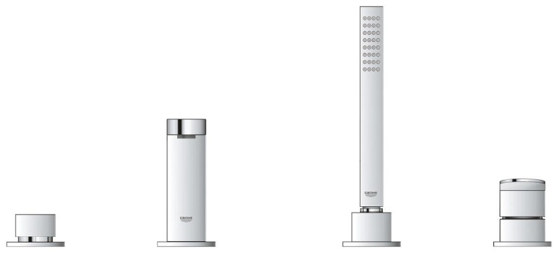 Grohe Dört delikli Küvet Bataryası Krom - 29307004 - 2