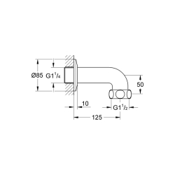 Grohe Duvar Bağlantısı, 1 1/4