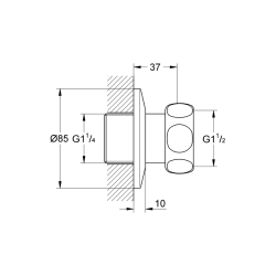 Grohe Düz Bağlantı - 12420000 - 2